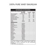 tabela 100% Pure Whey Refil 825g Baunilha
