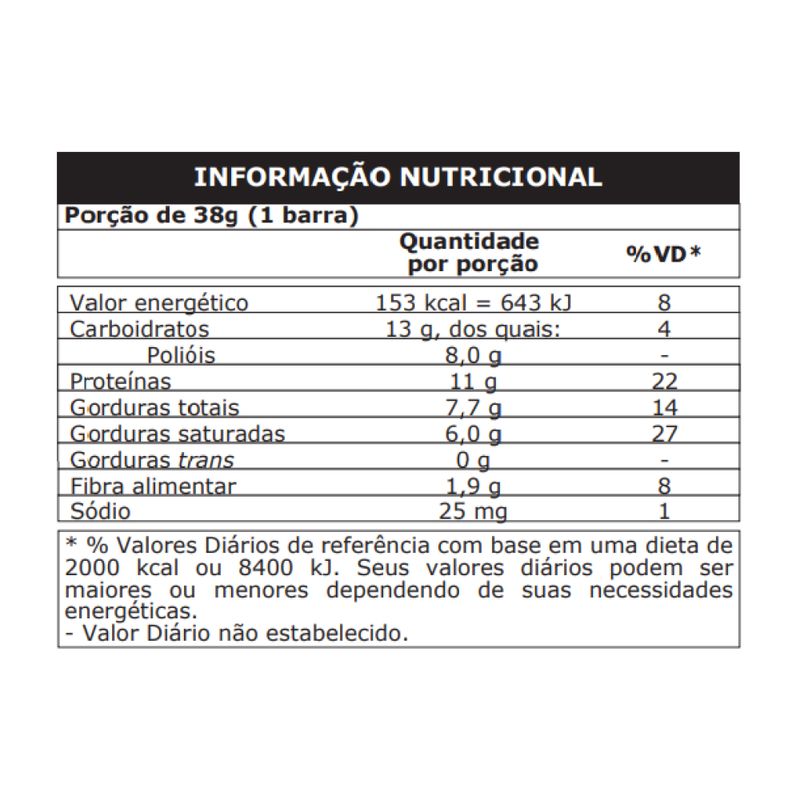 tabela Whey Bar Creamy morango probiotica