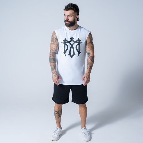 Regata Drop Shoulder Sleveless Monster Circle Branco